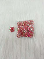 Embroidery and sequence handwork Rani pink Button - LH B120