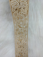 Moti and stonework golden lace - LH A55Lace Hut Lace Hut