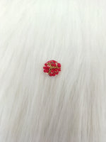 Zardosi and Embroidery handwork magenta pink Button - LH B134