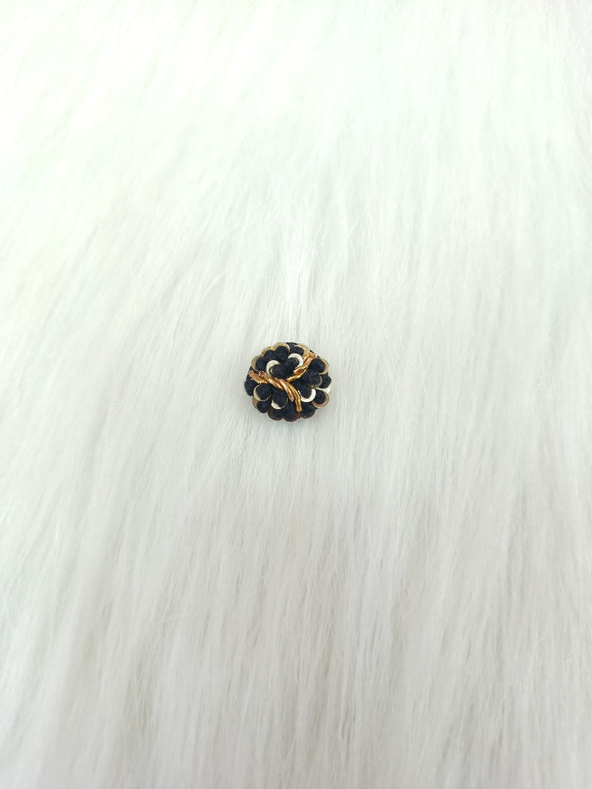 Zardosi and Embroidery handwork black Button - LH B137