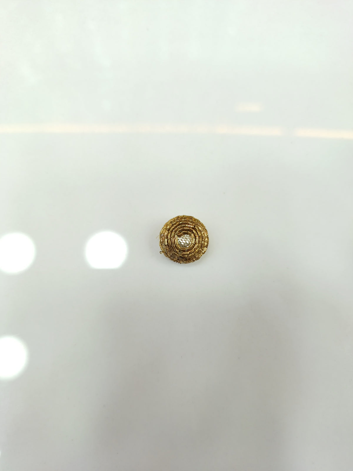 Zardosi and gotta handwork antique gold Button - LH B116Lace Hut Lace Hut