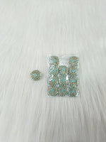 Zardosi and Embroidery handwork sky blue Button - LH B153
