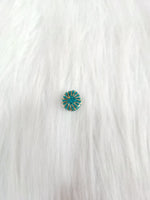 Zardosi and Embroidery handwork Rama green button - LH B161