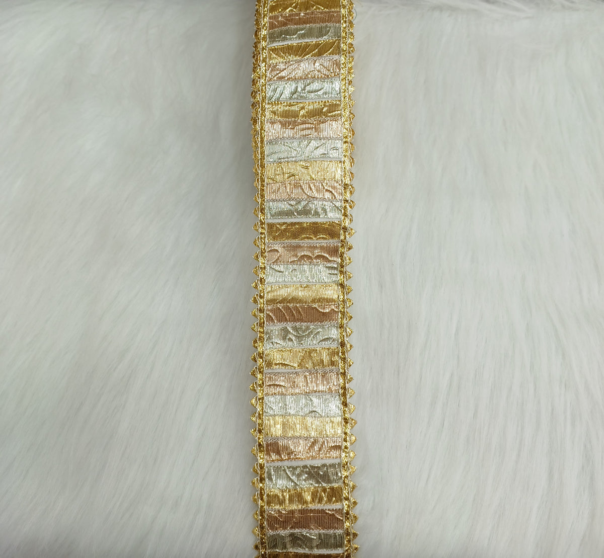 Gold silver and Rose gold gota Patti work lace - LH A65