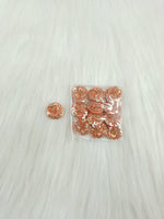 Embroidery and sequence handwork peach Button - LH B132